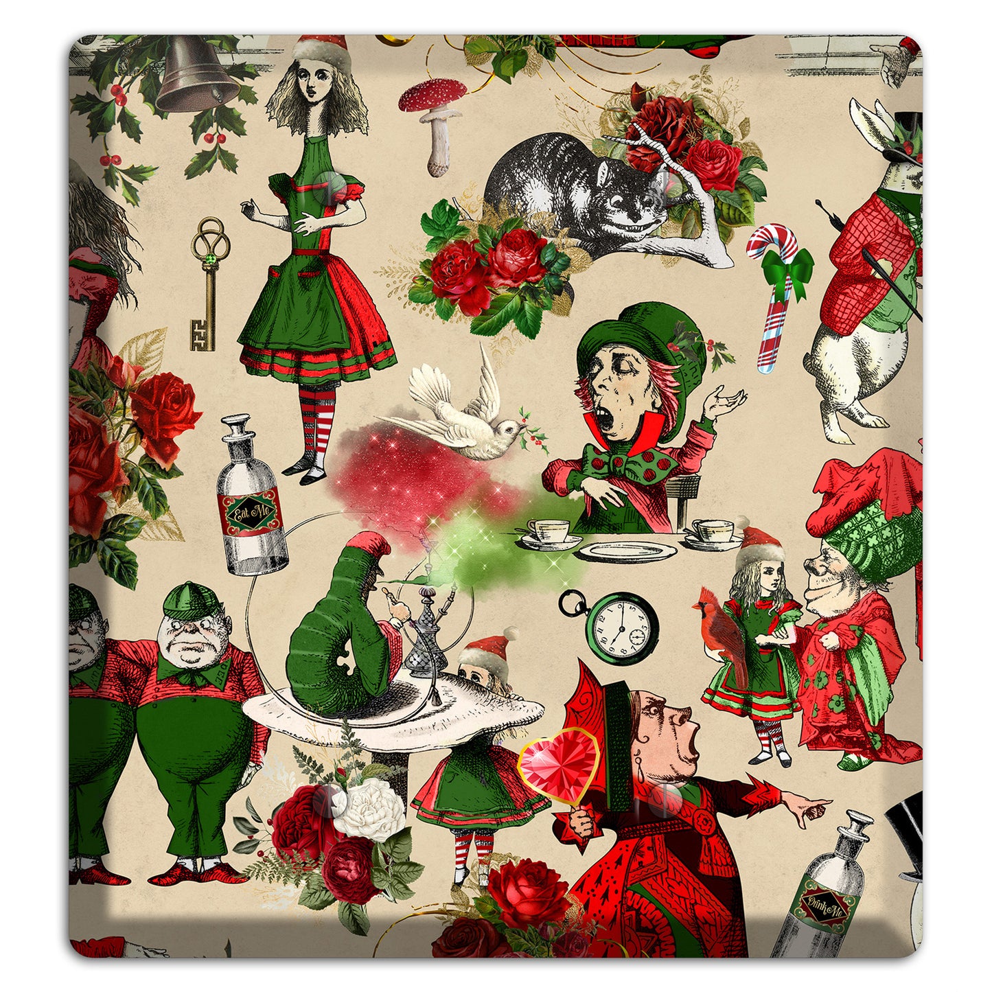 Holiday in Wonderland Characters 2 Blank Wallplate