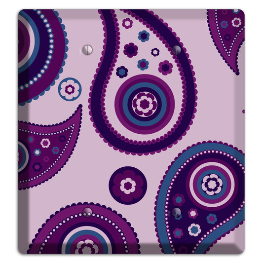 Light Purple Pailsey 2 Blank Wallplate