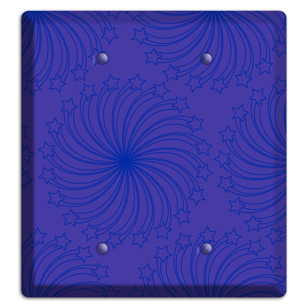 Multi Purple Star Swirl 2 Blank Wallplate