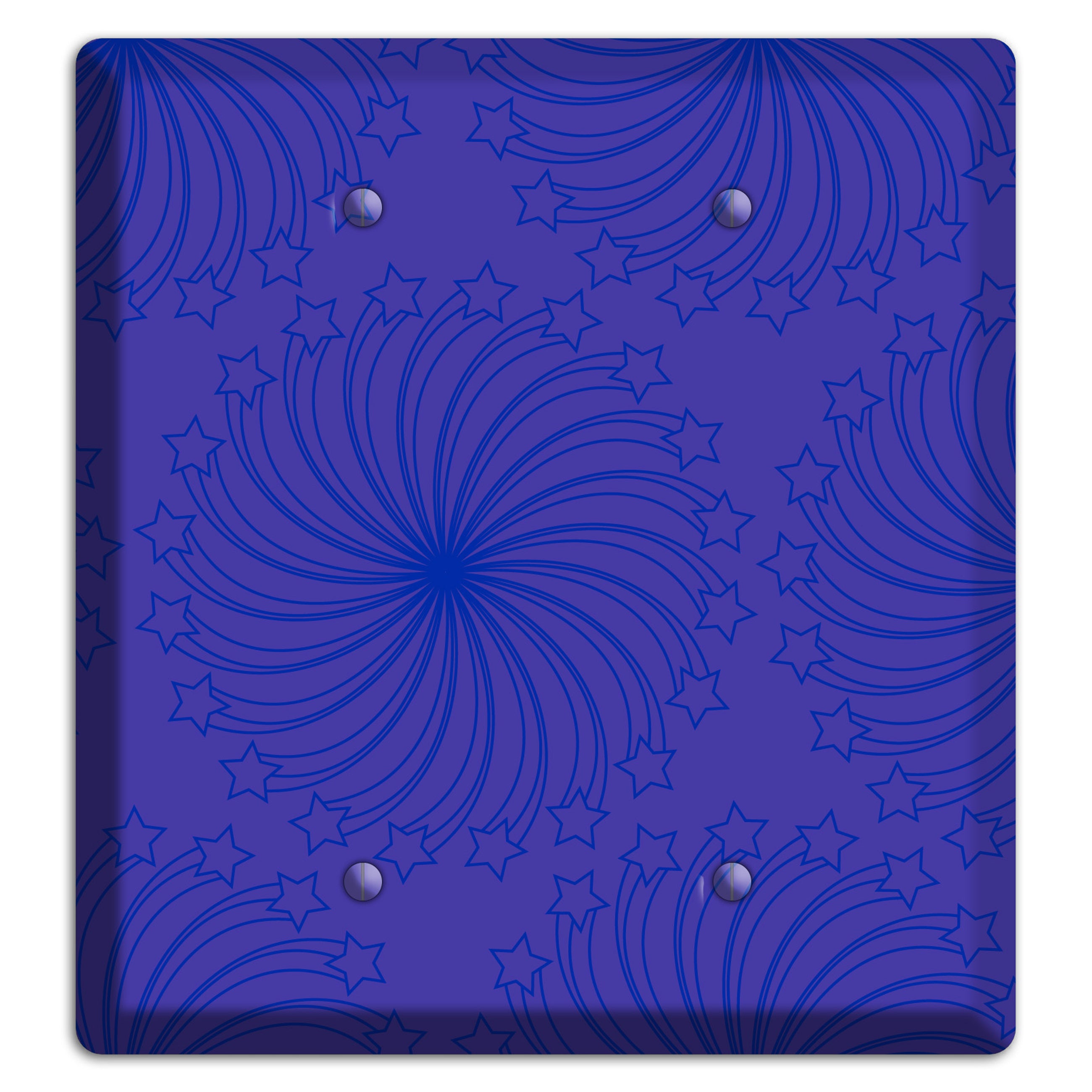 Multi Purple Star Swirl 2 Blank Wallplate