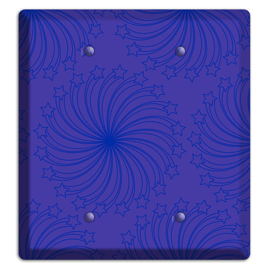 Multi Purple Star Swirl 2 Blank Wallplate