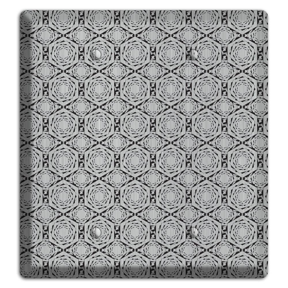 Overly Hexagon Rotation Stainless Steel 2 Blank Wallplate