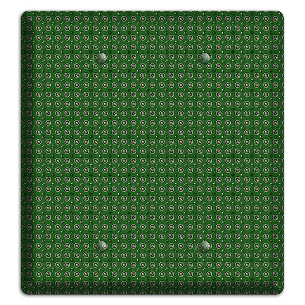 Green Concentric Dots 2 Blank Wallplate
