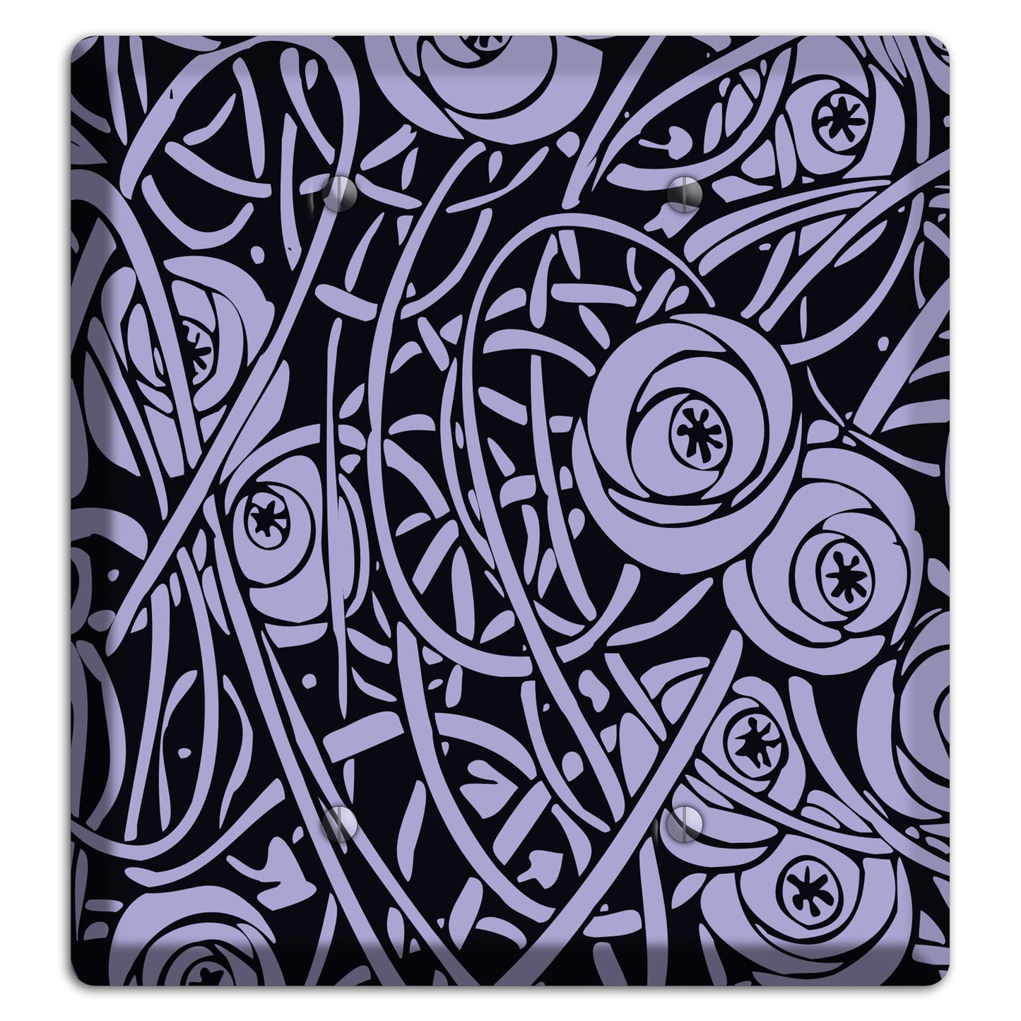 Lilac Deco Floral 2 Blank Wallplate
