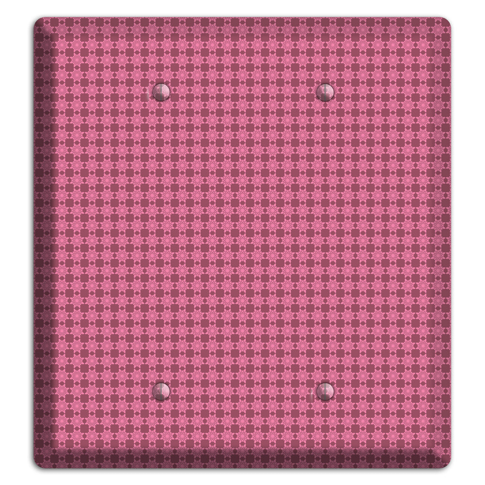 Multi Pink Tiled 2 Blank Wallplate