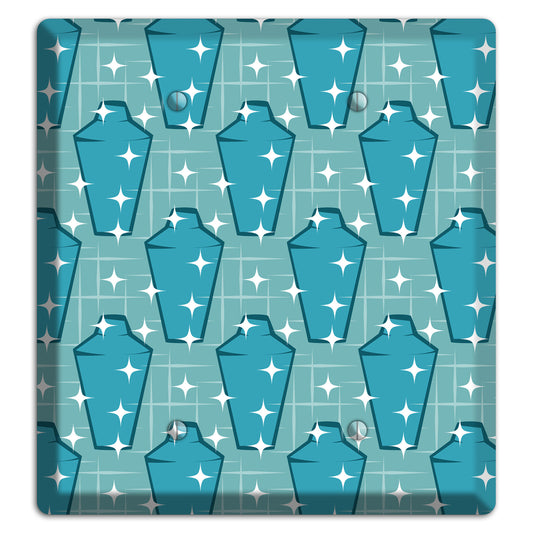 Blue and Teal Shaker 2 Blank Wallplate