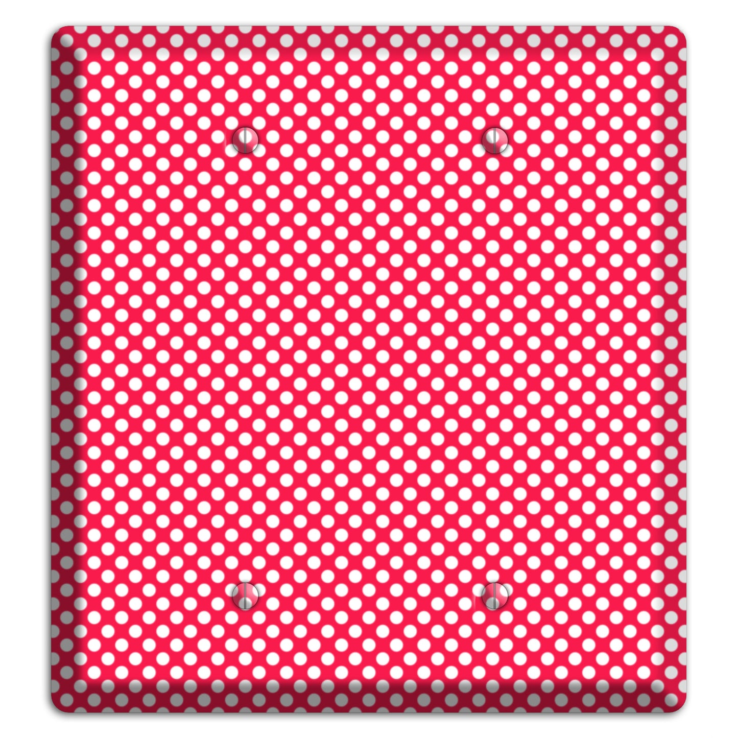 Fuschia with Pink Tiny Polka Dots 2 Blank Wallplate