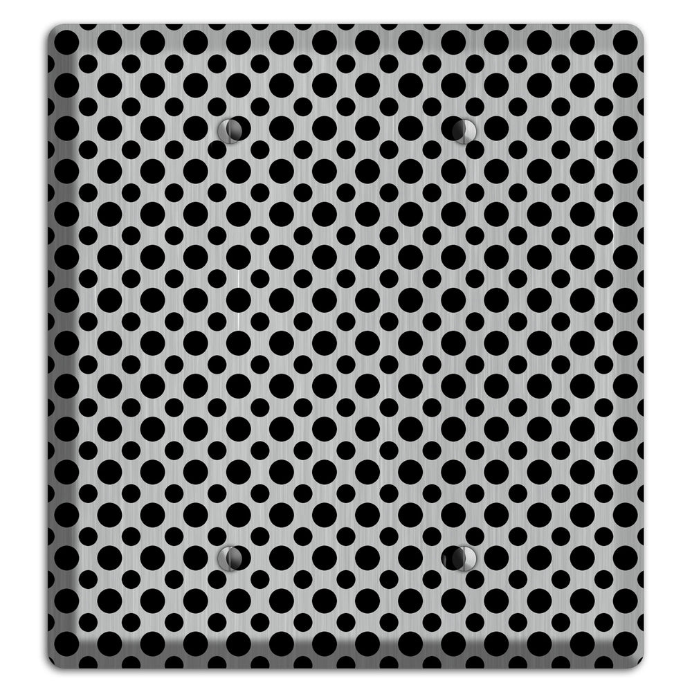 Multi Small Polka Dots Stainless Steel 2 Blank Wallplate