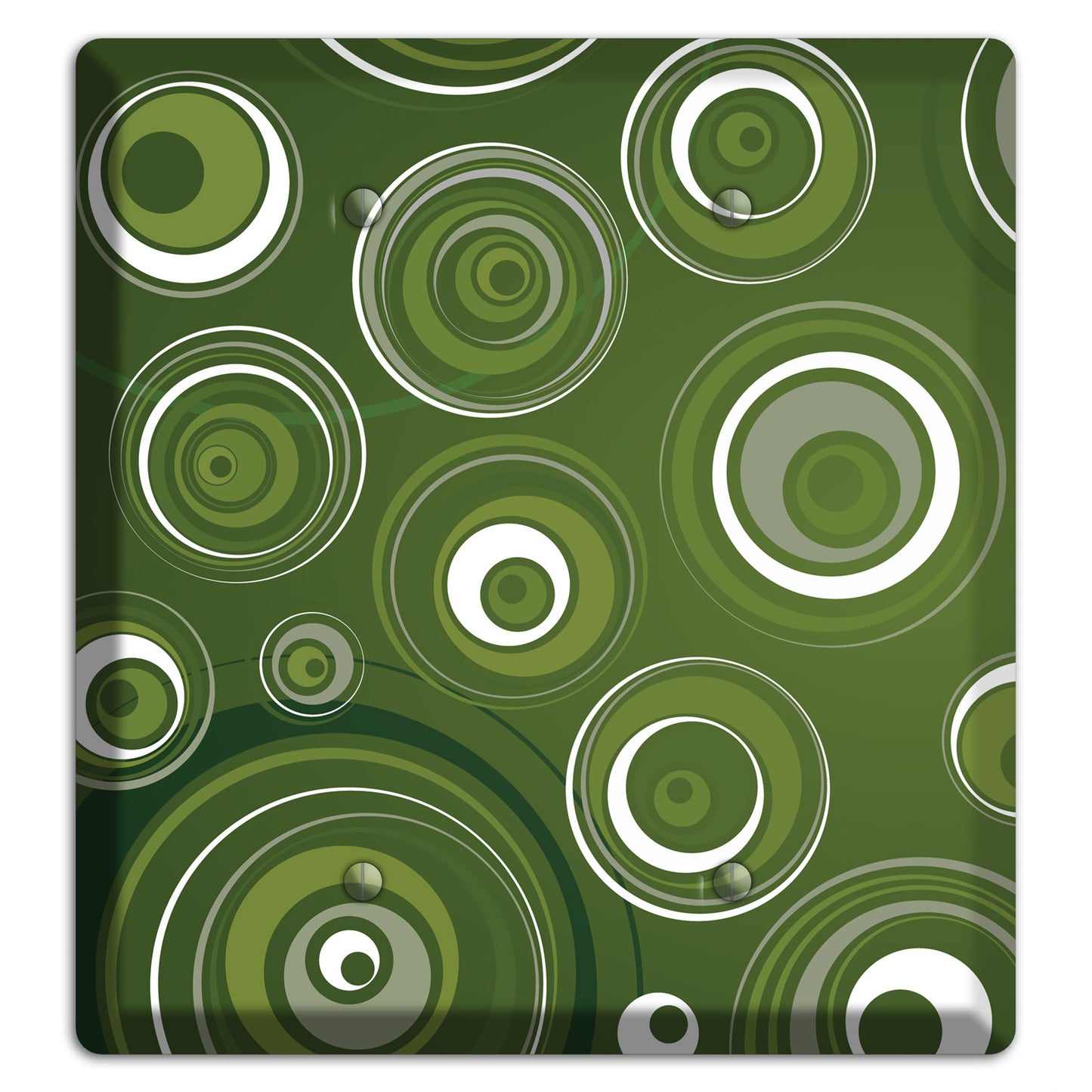Green Circles 2 Blank Wallplate