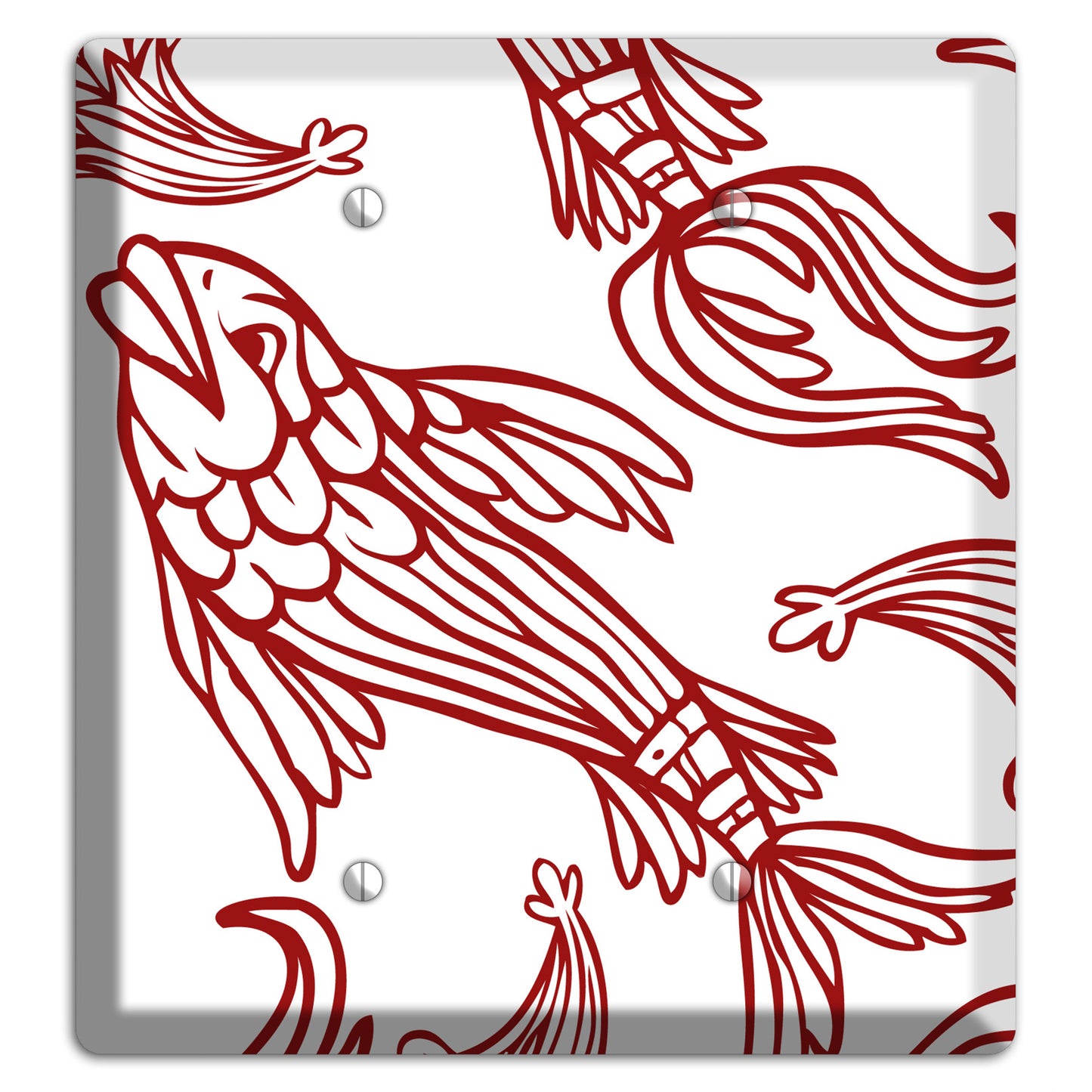 Red and White Koi 2 Blank Wallplate