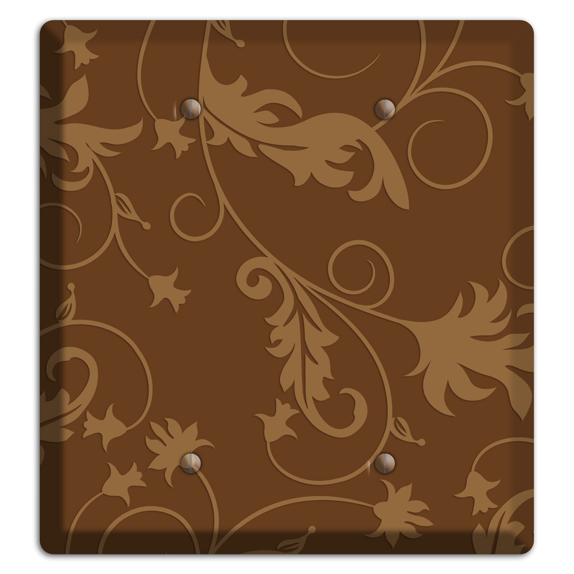 Brown Victorian Sprig 2 Blank Wallplate