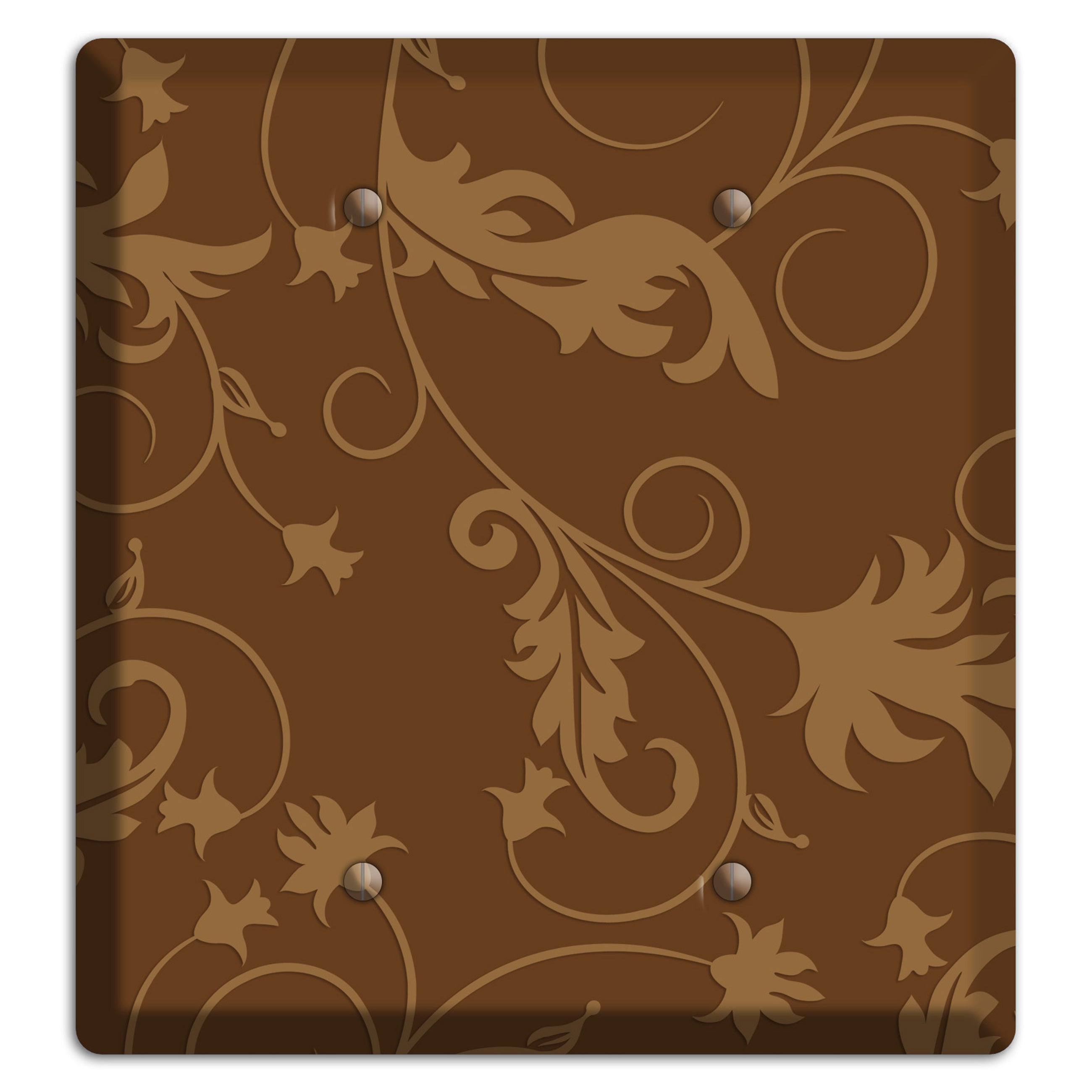 Brown Victorian Sprig 2 Blank Wallplate