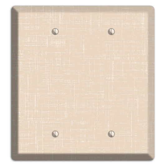 Double Spanish White Neutral Texture 2 Blank Wallplate