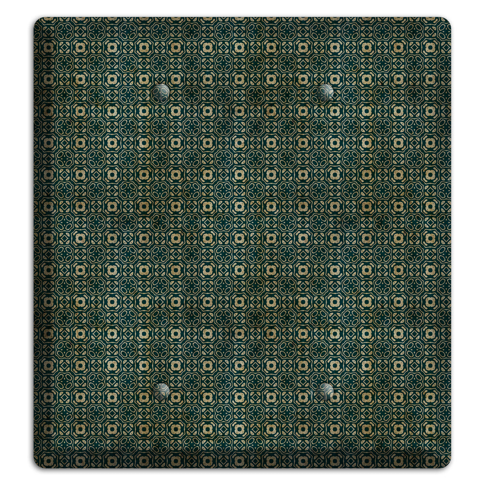 Dark Green Grunge Tapestry 2 Blank Wallplate