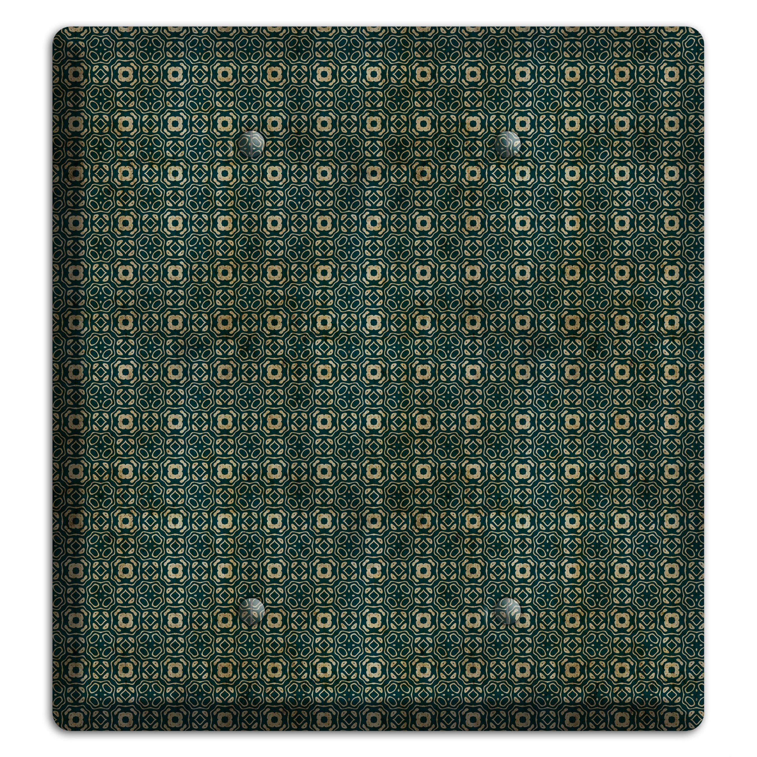 Dark Green Grunge Tapestry 2 Blank Wallplate