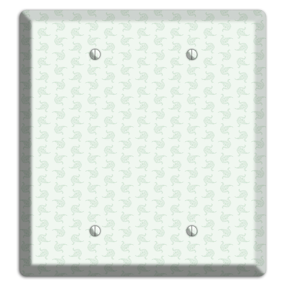 Mint Tiny Trefoil Cartouche 2 Blank Wallplate