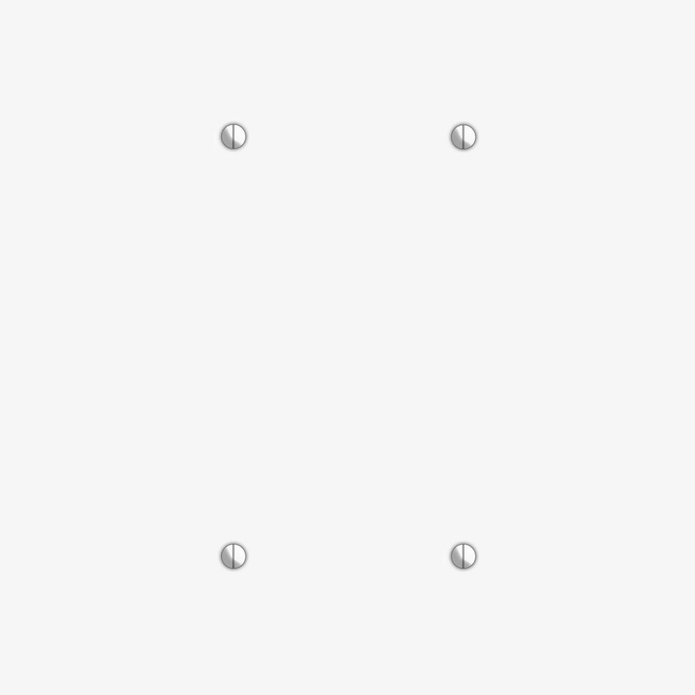 Oversized Discontinued White Metal 2 Blank Wallplate