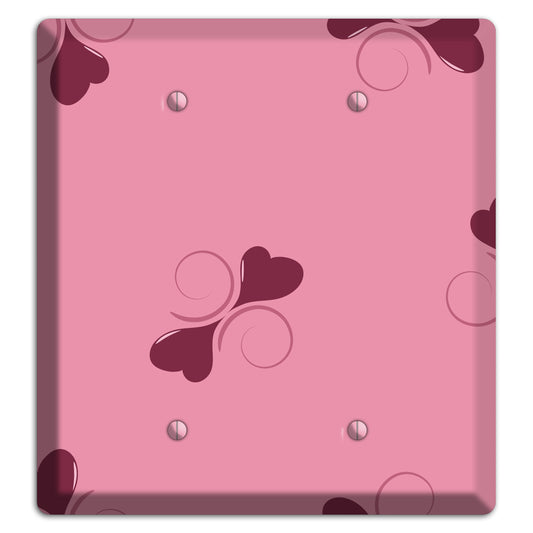 Pink with Hearts 2 Blank Wallplate