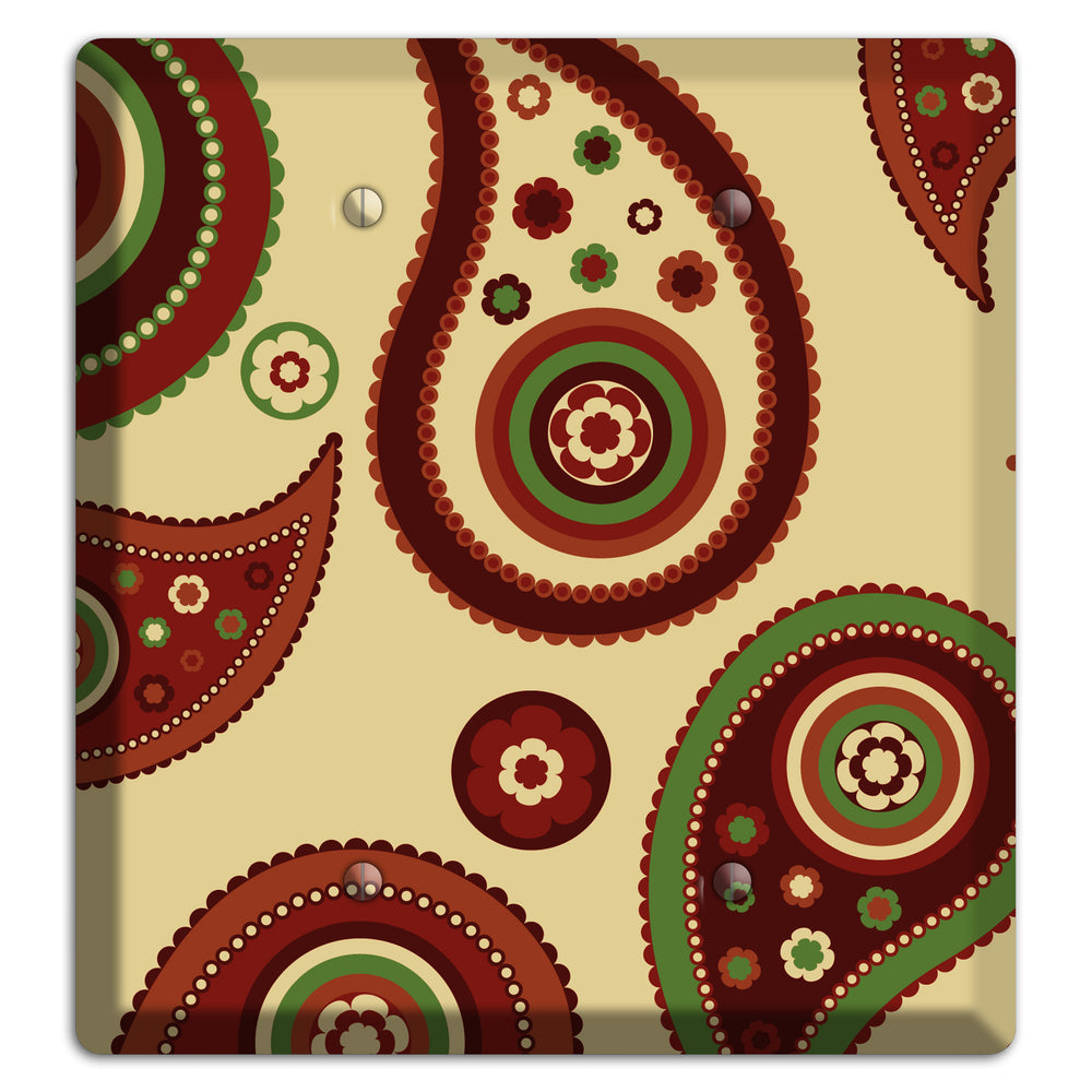 Beige Paisley 2 Blank Wallplate