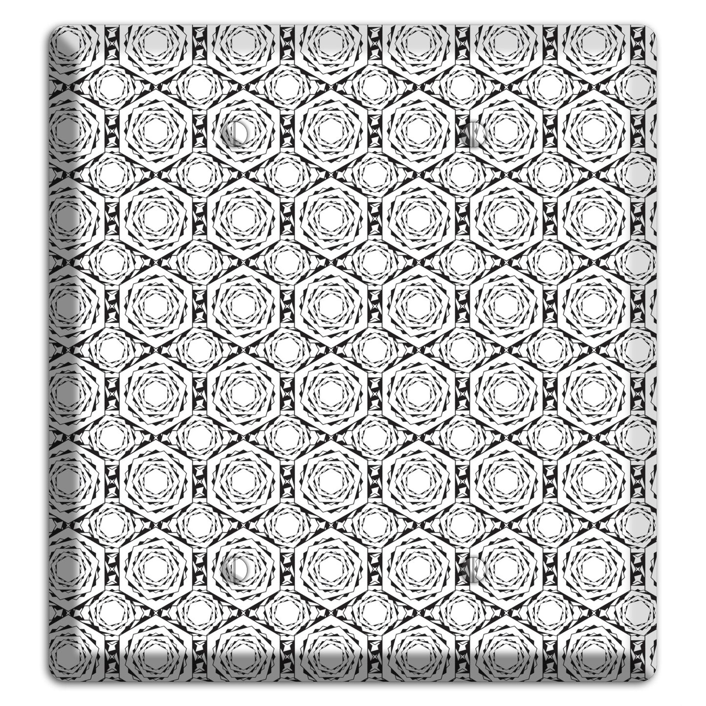 Overlay Hexagon Rotation Repeat 2 Blank Wallplate