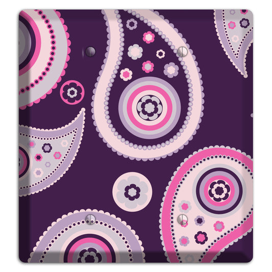 Purple Paisley 2 Blank Wallplate