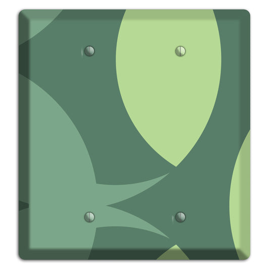 Green Abstract 2 Blank Wallplate