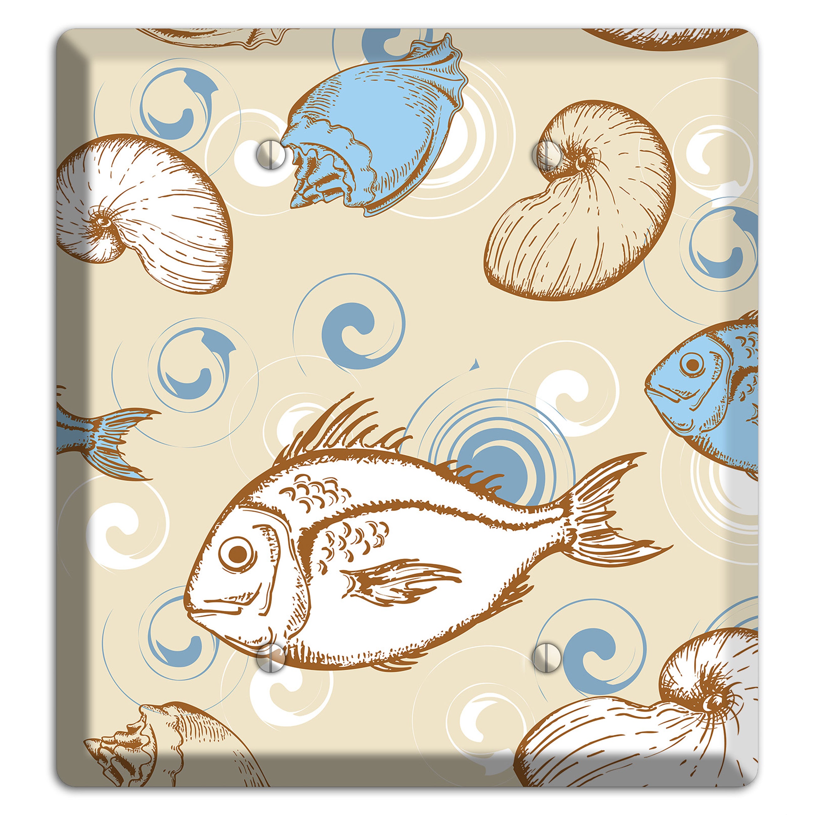 Mixed Sea Life Style 2 2 Blank Wallplate