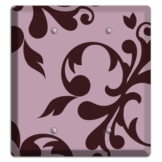 Dusty Rose and Burgundy Toile 2 Blank Wallplate