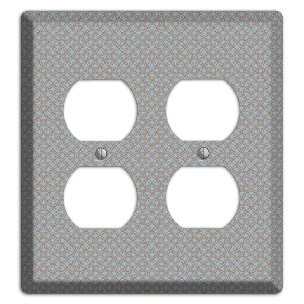 Multi Grey Lattice 2 Duplex Wallplate