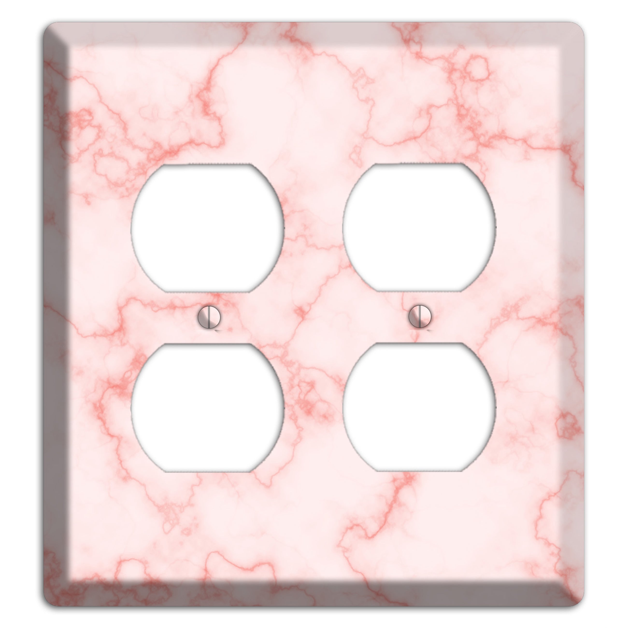 Pink Stained Marble 2 Duplex Wallplate