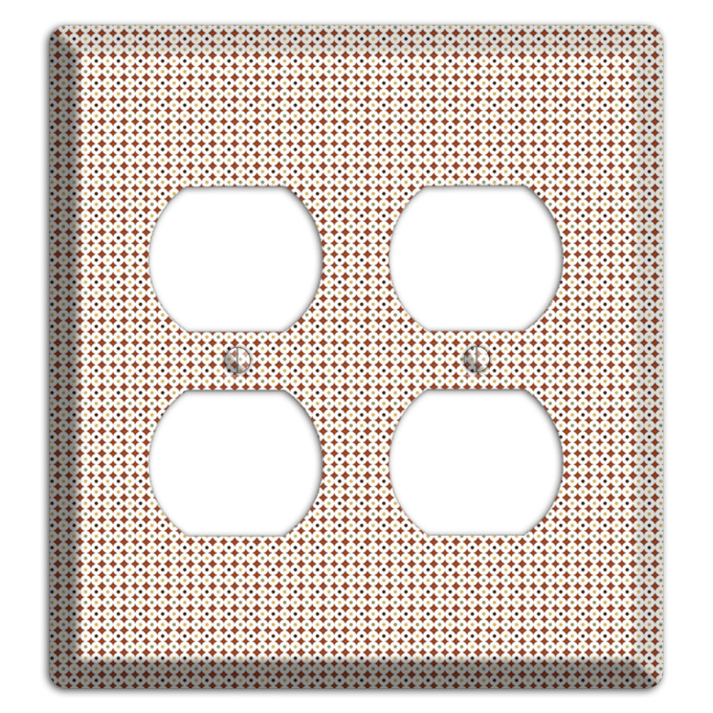 Beige Weave 2 Duplex Wallplate