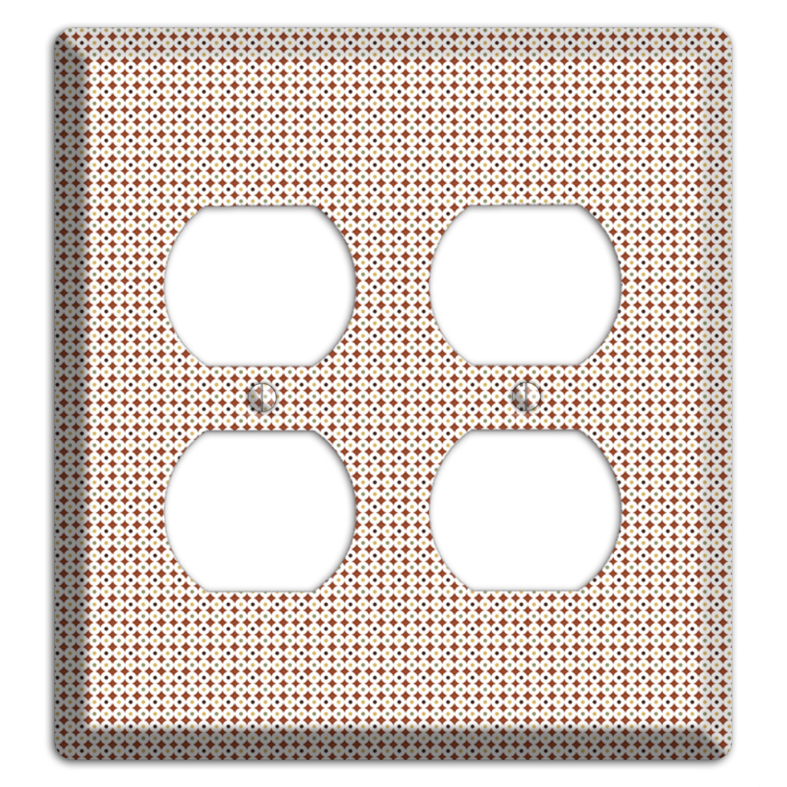 Beige Weave 2 Duplex Wallplate