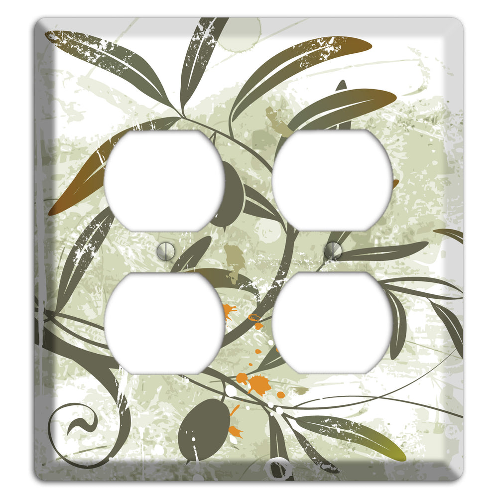 Green Olive Foliage 2 Duplex Wallplate