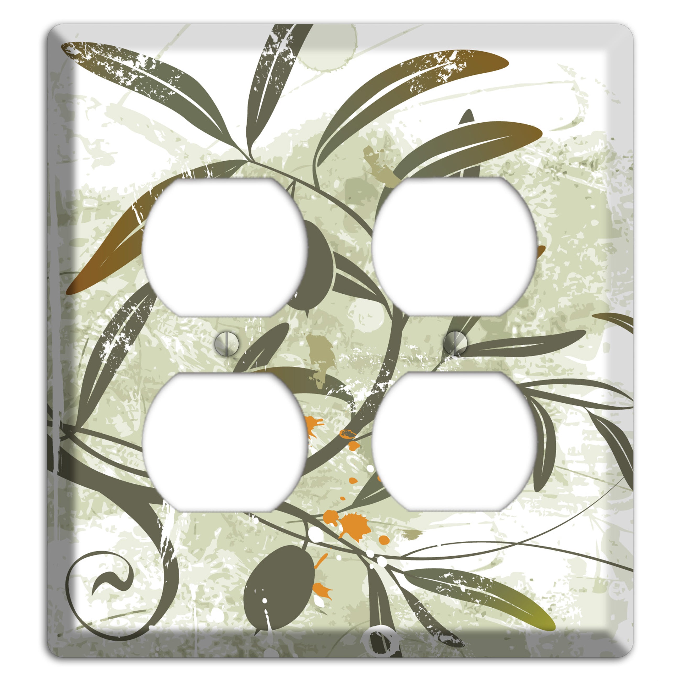 Green Olive Foliage 2 Duplex Wallplate
