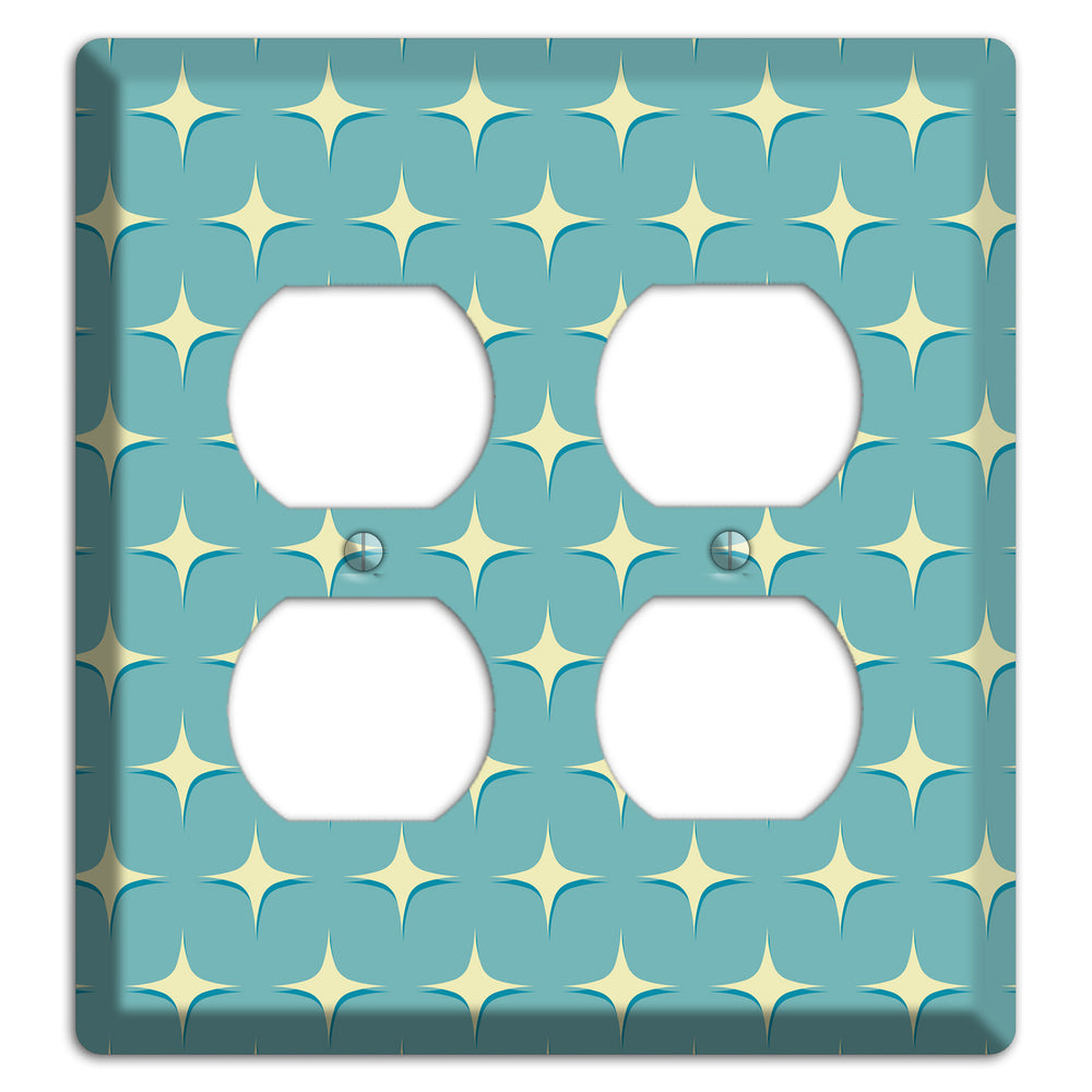 Yellow Atomic Diamond 2 Duplex Wallplate