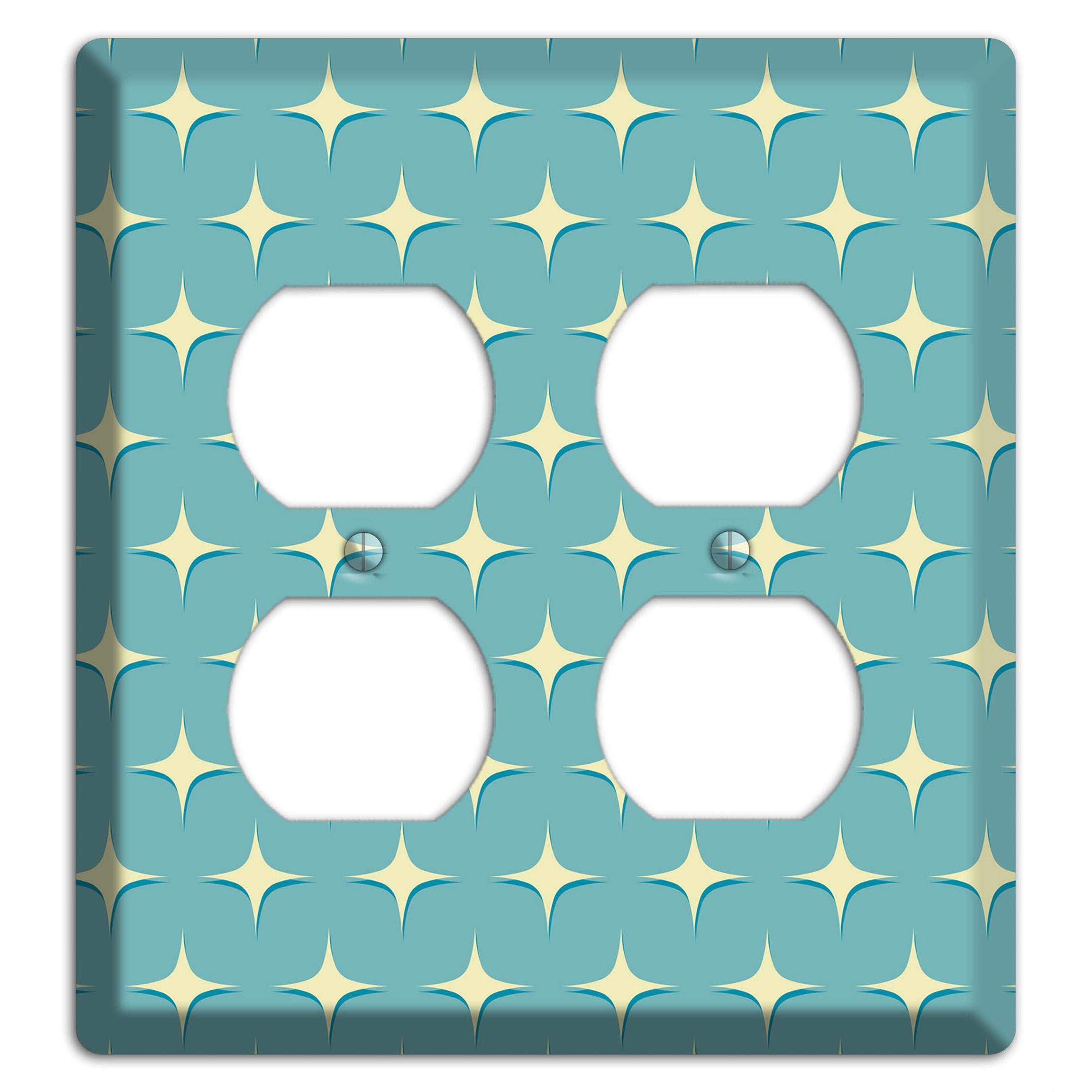 Yellow Atomic Diamond 2 Duplex Wallplate