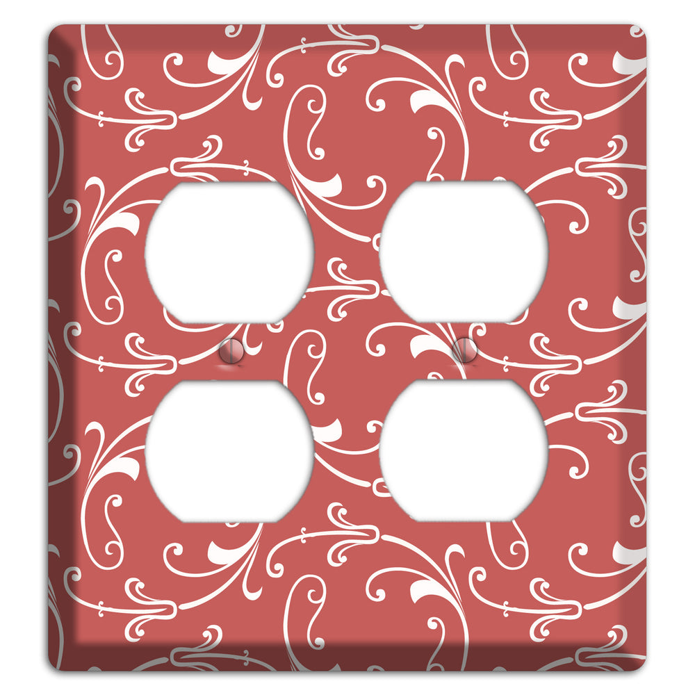 Brick Victorian Sprig 2 Duplex Wallplate