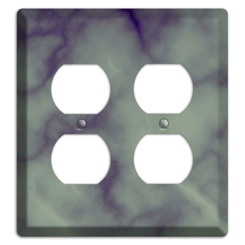 Mid Gray Marble 2 Duplex Wallplate