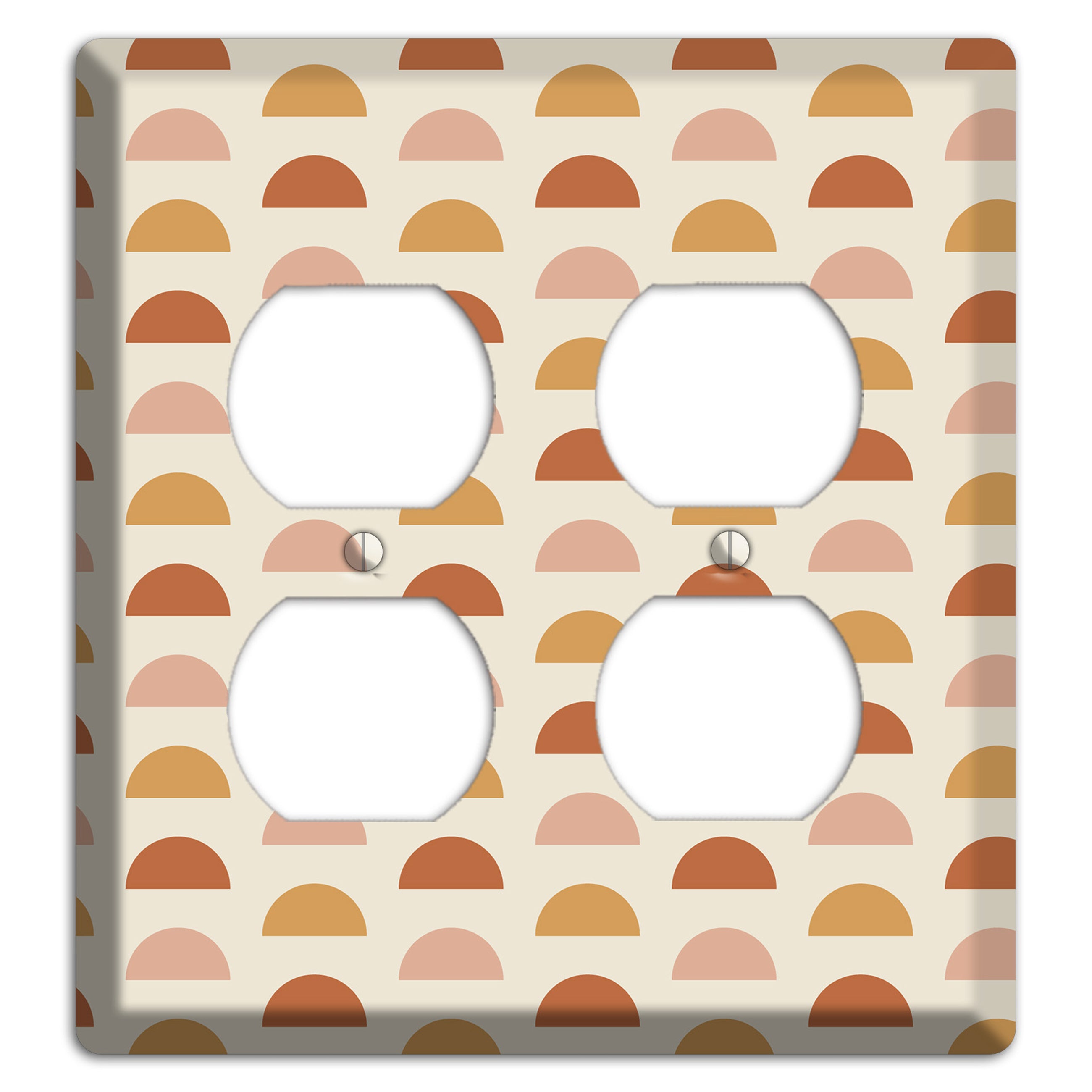 Peachy Half Moons 2 Duplex Wallplate