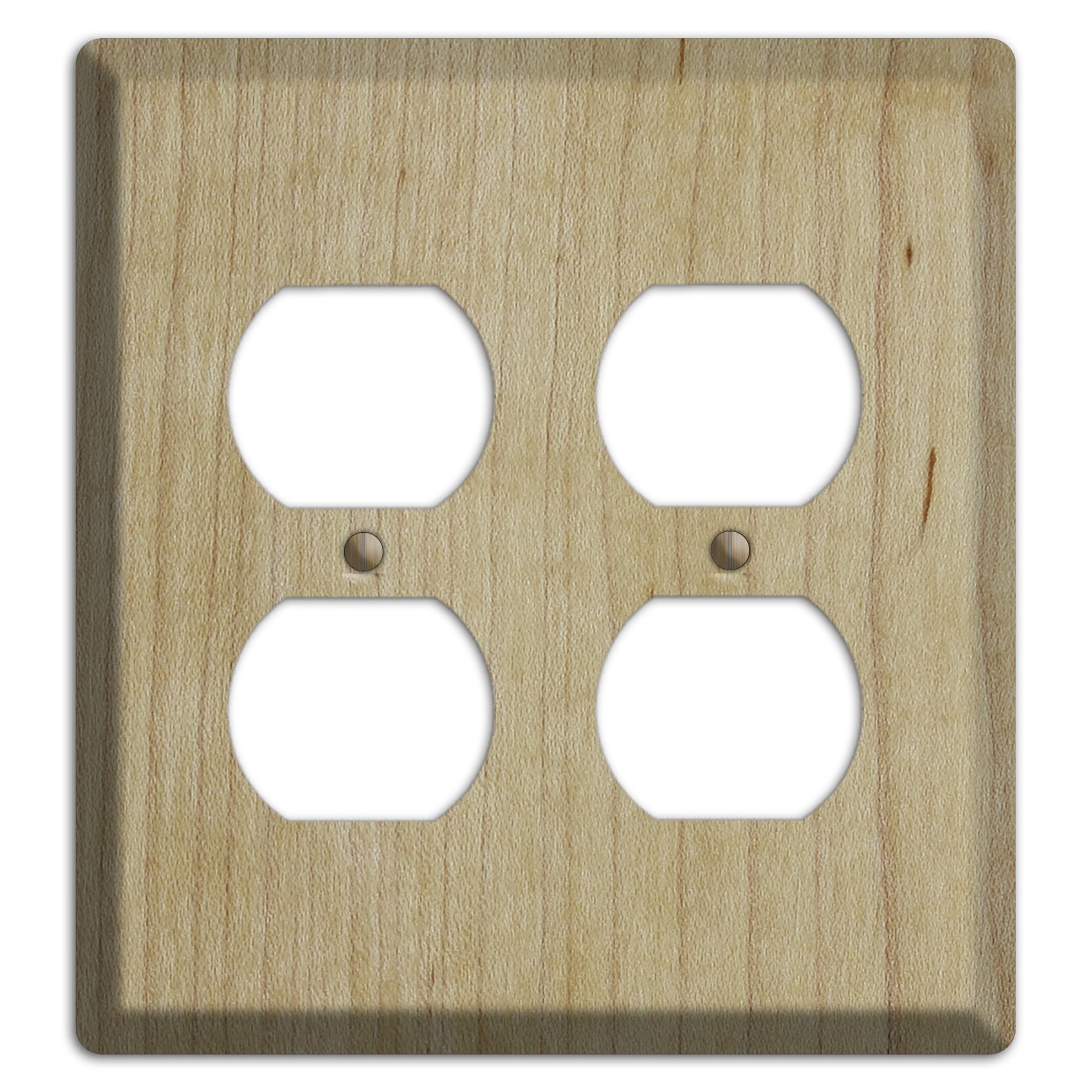 Maple Wood 2 Duplex Outlet Cover Plate