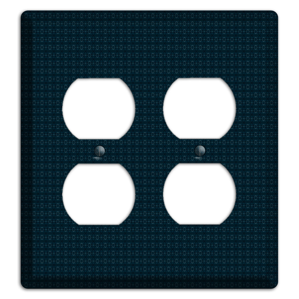 Navy Tiny Tapestry 2 Duplex Wallplate