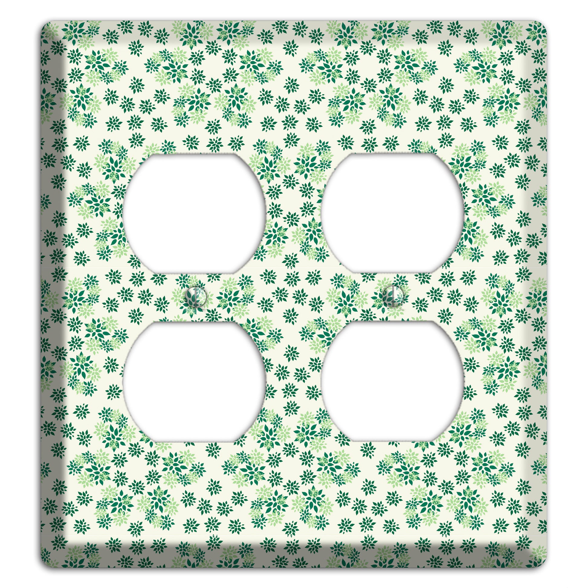 Multi Green Calico 2 Duplex Wallplate