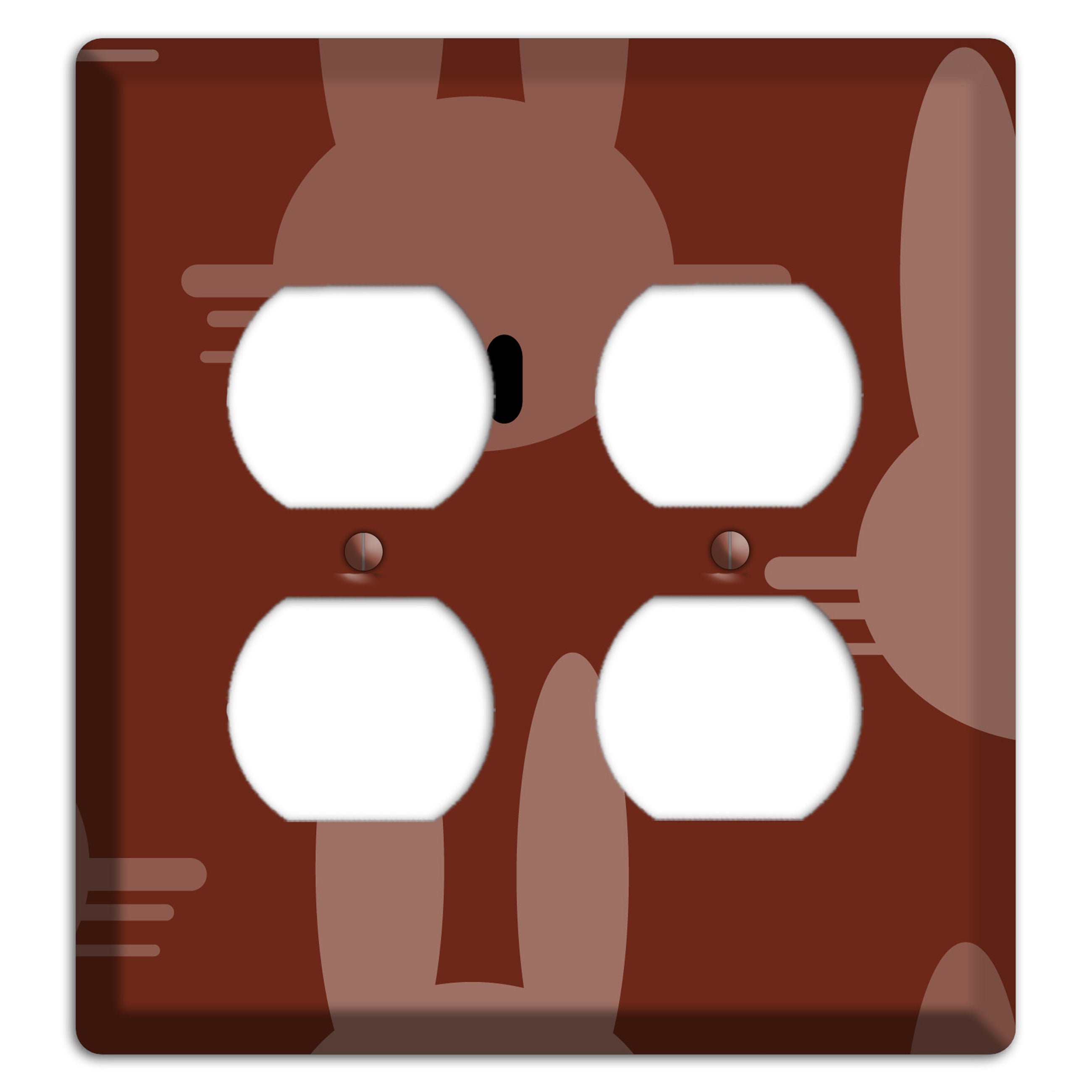 Maroon Bunny 2 Duplex Wallplate