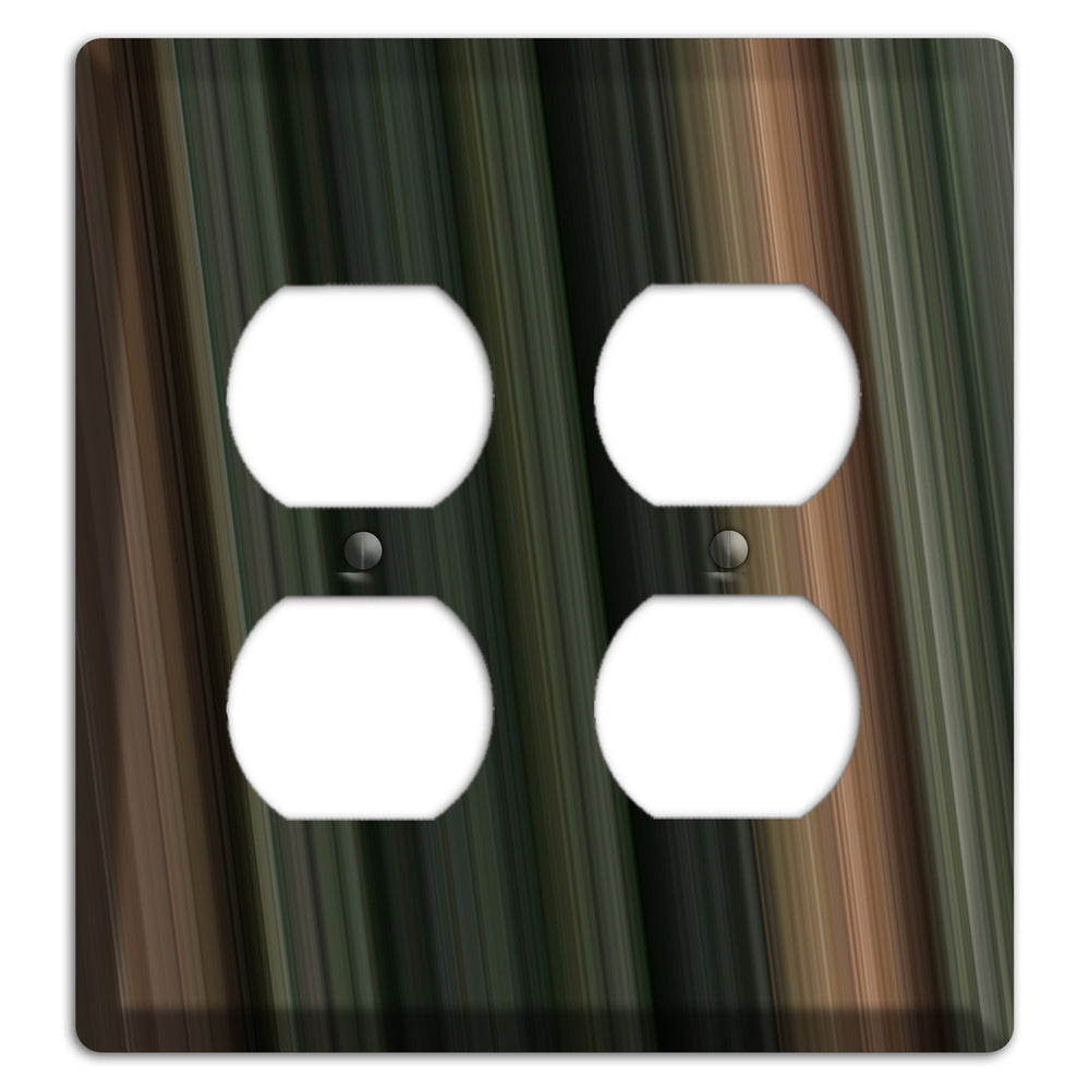 Multi Brown and Grey Ray of Light 2 Duplex Wallplate