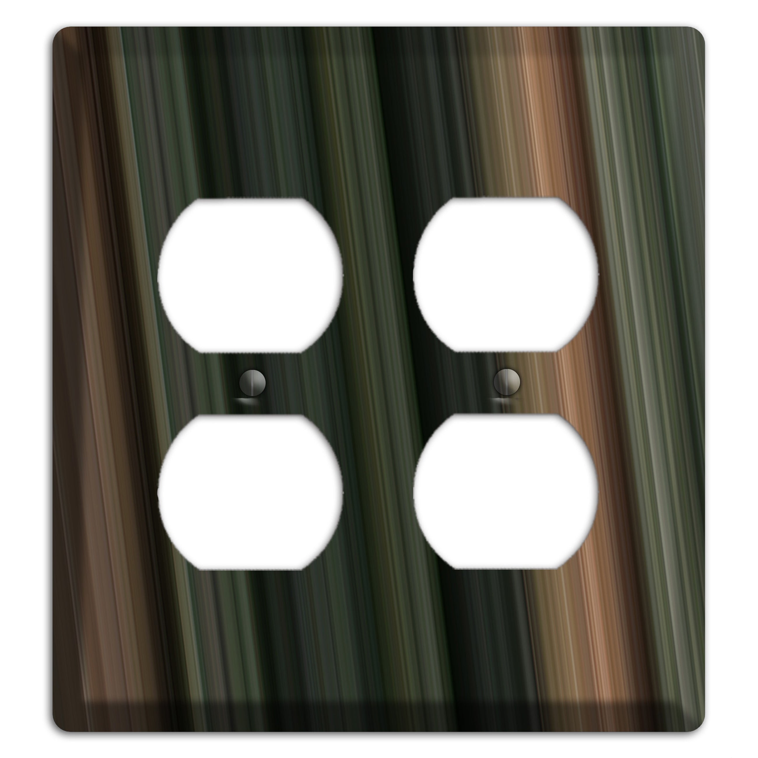 Multi Brown and Grey Ray of Light 2 Duplex Wallplate