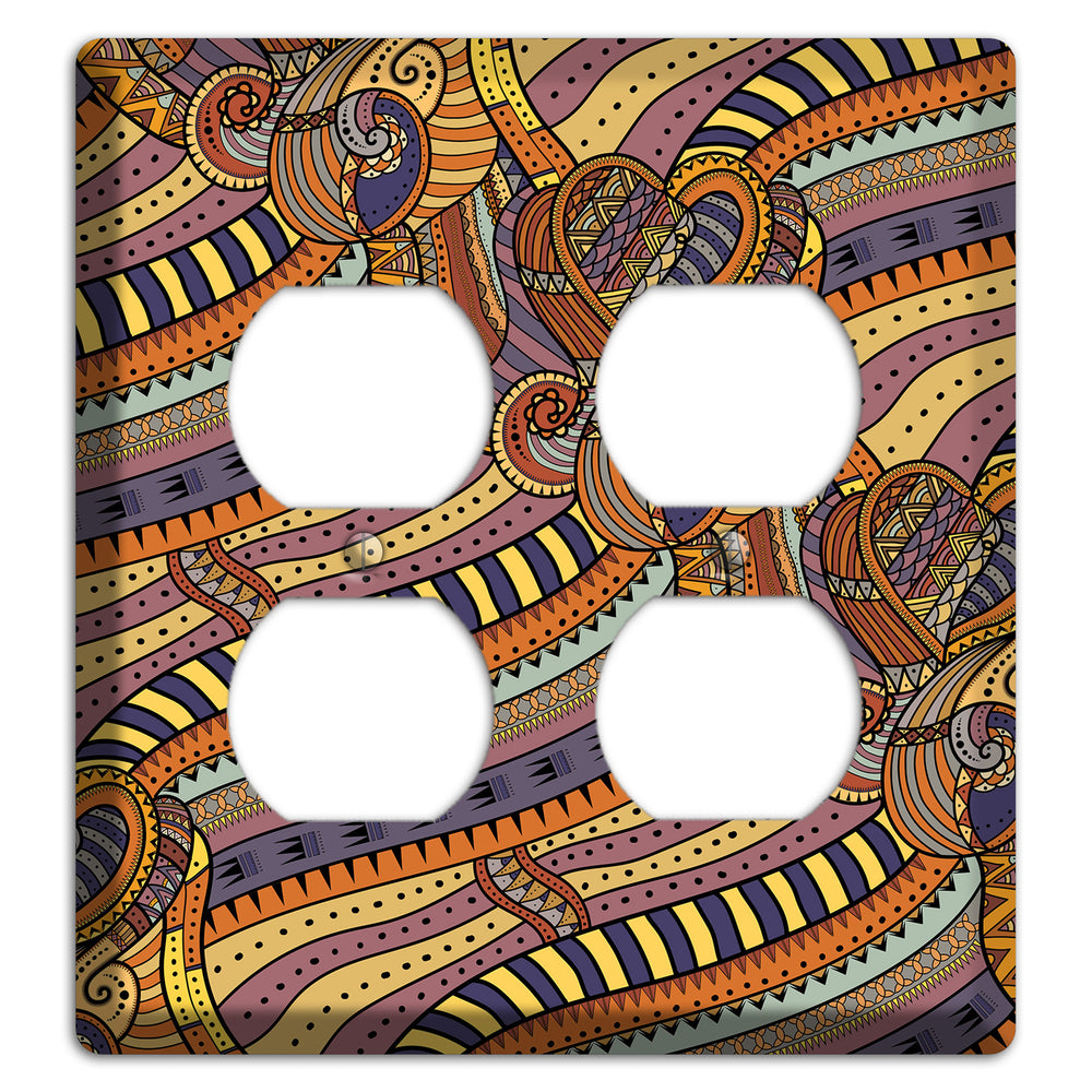 Retro Flourish 7 2 Duplex Wallplate