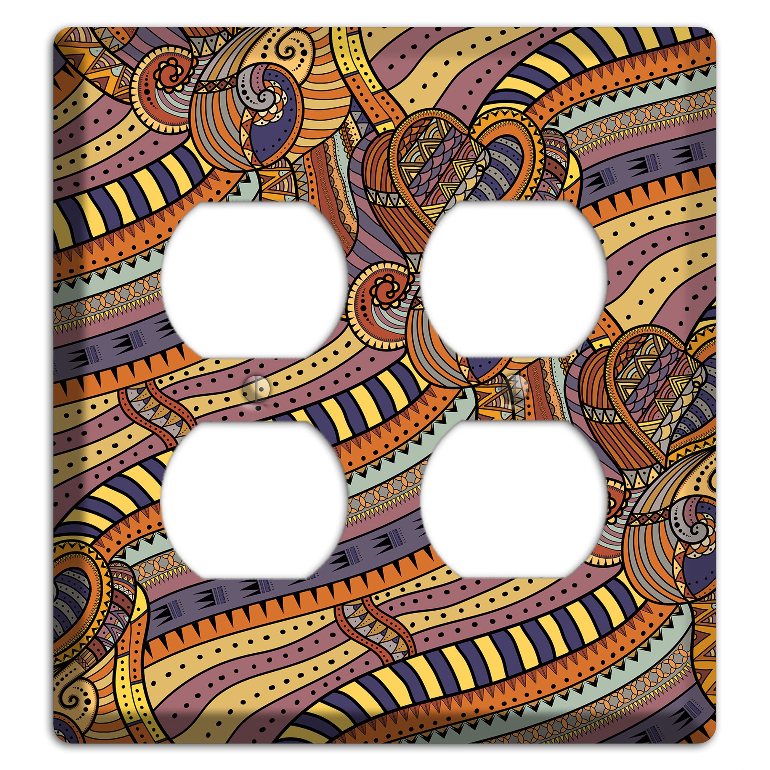 Retro Flourish 7 2 Duplex Wallplate