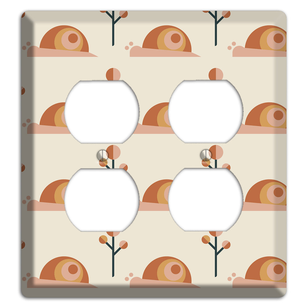 Retro Snails 2 Duplex Wallplate