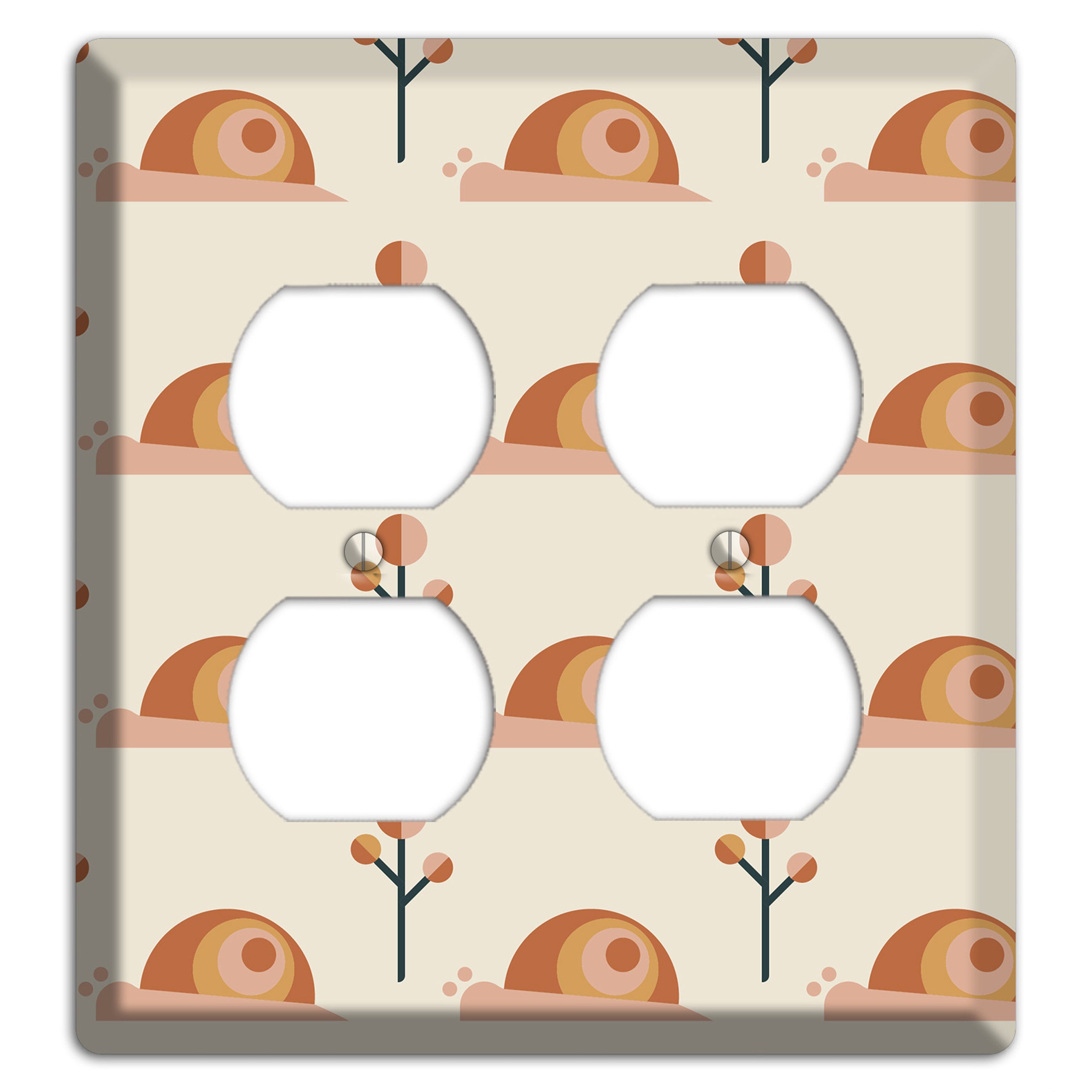 Retro Snails 2 Duplex Wallplate