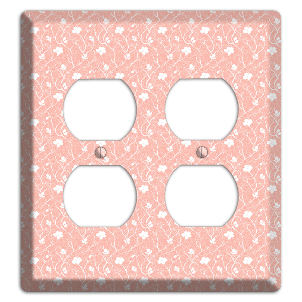 Salmon Sprig 2 Duplex Wallplate